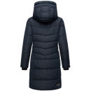 Marikoo Natsukoo Damen Winter Steppjacke lang B978 Navy Größe XXL - Gr. 44