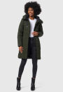 Marikoo Natsukoo Damen Winter Steppjacke lang B978 Dark Olive Größe S - Gr. 36