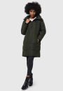 Marikoo Natsukoo Damen Winter Steppjacke lang B978 Dark Olive Größe M - Gr. 38