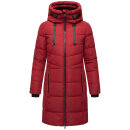 Marikoo Natsukoo Damen Winter Steppjacke lang B978 Dark Red Größe XL - Gr. 42