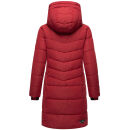 Marikoo Natsukoo Damen Winter Steppjacke lang B978 Dark Red Größe XL - Gr. 42