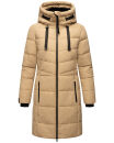 Marikoo Natsukoo Damen Winter Steppjacke lang B978 Beige Größe XS - Gr. 34