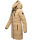 Marikoo Natsukoo Damen Winter Steppjacke lang B978 Beige Größe M - Gr. 38
