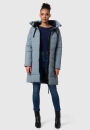Marikoo Natsukoo Damen Winter Steppjacke lang B978 Powder Blue Größe XS - Gr. 34