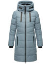 Marikoo Natsukoo Damen Winter Steppjacke lang B978 Powder Blue Größe XS - Gr. 34