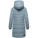 Marikoo Natsukoo Damen Winter Steppjacke lang B978 Powder Blue Größe S - Gr. 36