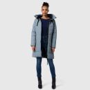Marikoo Natsukoo Damen Winter Steppjacke lang B978 Powder Blue Größe M - Gr. 38