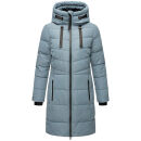 Marikoo Natsukoo Damen Winter Steppjacke lang B978 Powder Blue Größe M - Gr. 38