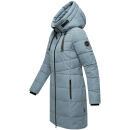 Marikoo Natsukoo Damen Winter Steppjacke lang B978 Powder Blue Größe L - Gr. 40