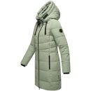Marikoo Natsukoo Damen Winter Steppjacke lang B978 Smokey Mint Größe L - Gr. 40