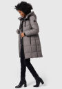 Marikoo Natsukoo Damen Winter Steppjacke lang B978 Grau Größe XS - Gr. 34