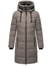 Marikoo Natsukoo Damen Winter Steppjacke lang B978 Grau Größe XS - Gr. 34