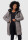 Marikoo Natsukoo Damen Winter Steppjacke lang B978 Grau Größe XS - Gr. 34