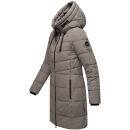 Marikoo Natsukoo Damen Winter Steppjacke lang B978 Grau Größe M - Gr. 38