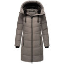 Marikoo Natsukoo Damen Winter Steppjacke lang B978 Grau Größe L - Gr. 40