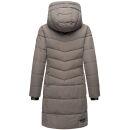 Marikoo Natsukoo Damen Winter Steppjacke lang B978 Grau Größe L - Gr. 40