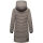 Marikoo Natsukoo Damen Winter Steppjacke lang B978 Grau Größe L - Gr. 40