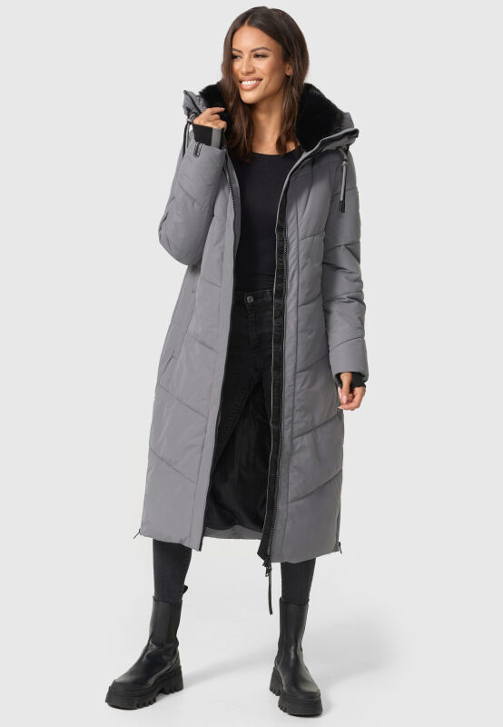 Marikoo Nadaree XVI Damen Winterjacke B979 Grau Größe M - Gr. 38
