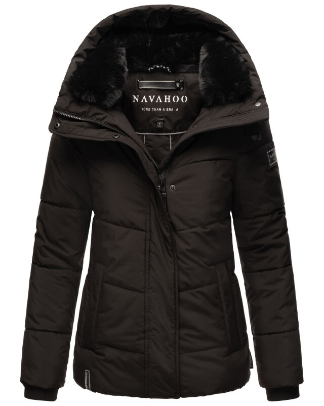 Navahoo Sag Ja XIV Damen Winter Steppjacke B980 Schwarz Größe XXL - Gr. 44