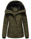 Navahoo Sag Ja XIV Damen Winter Steppjacke B980 Dark Olive Größe M - Gr. 38