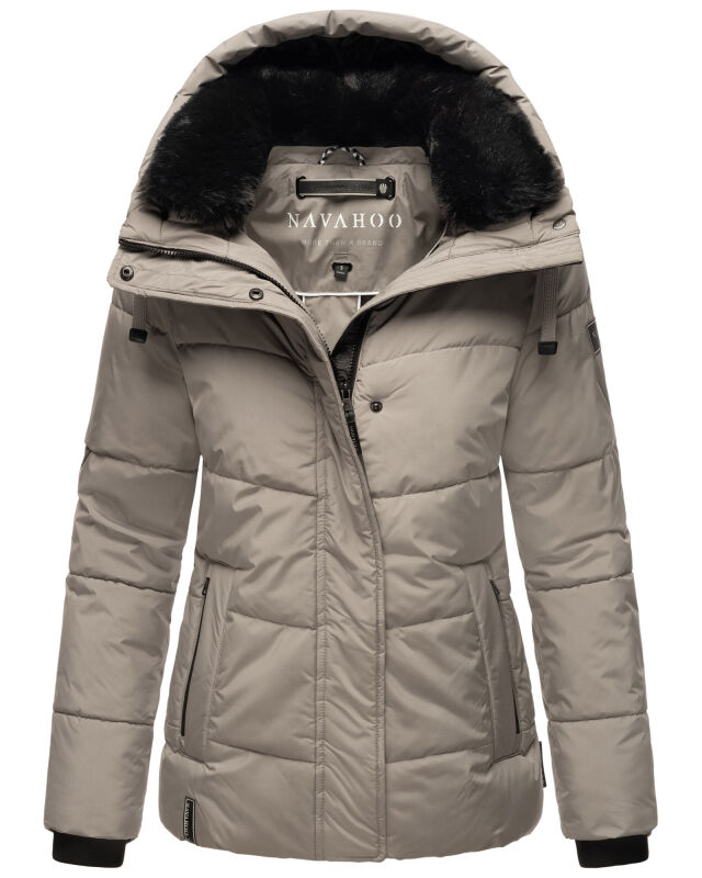 Navahoo Sag Ja XIV Damen Winter Steppjacke B980 Grau Größe M - Gr. 38