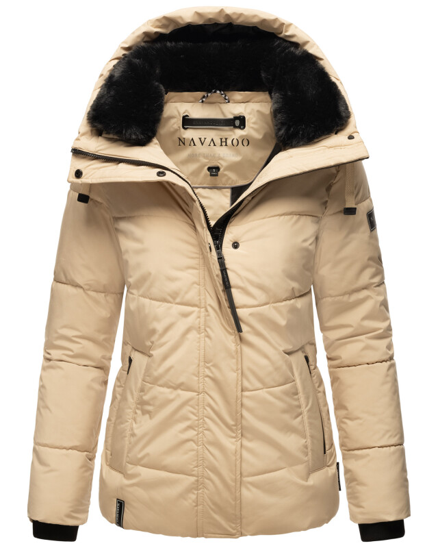Navahoo Sag Ja XIV Damen Winter Steppjacke B980 Beige Größe S - Gr. 36