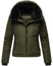 Navahoo Mit Liebe XIV Damen Winter Steppjacke B981 Dark Olive Größe L - Gr. 40