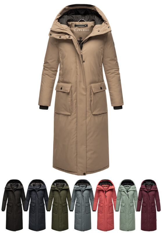 Navahoo Wolkenfrost lange Damen Winterjacke B983