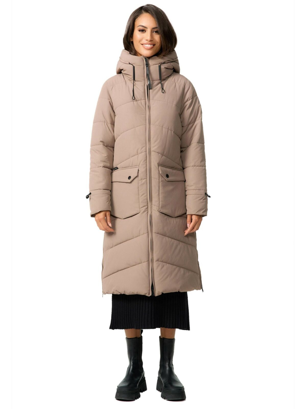 Marikoo Tomomii dames winterjas - lang, warm & met capuchon