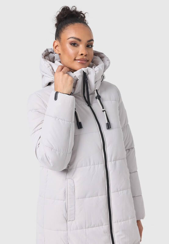 Marikoo Nadeshikoo XVI Damen Winter Steppjacke B985 Light Grey Größe XS - Gr. 34