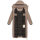 Marikoo Nadeshikoo XVI Damen Winter Steppjacke B985 Taupe Grey Größe XS - Gr. 34