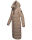 Marikoo Nadeshikoo XVI Damen Winter Steppjacke B985 Taupe Grey Größe M - Gr. 38