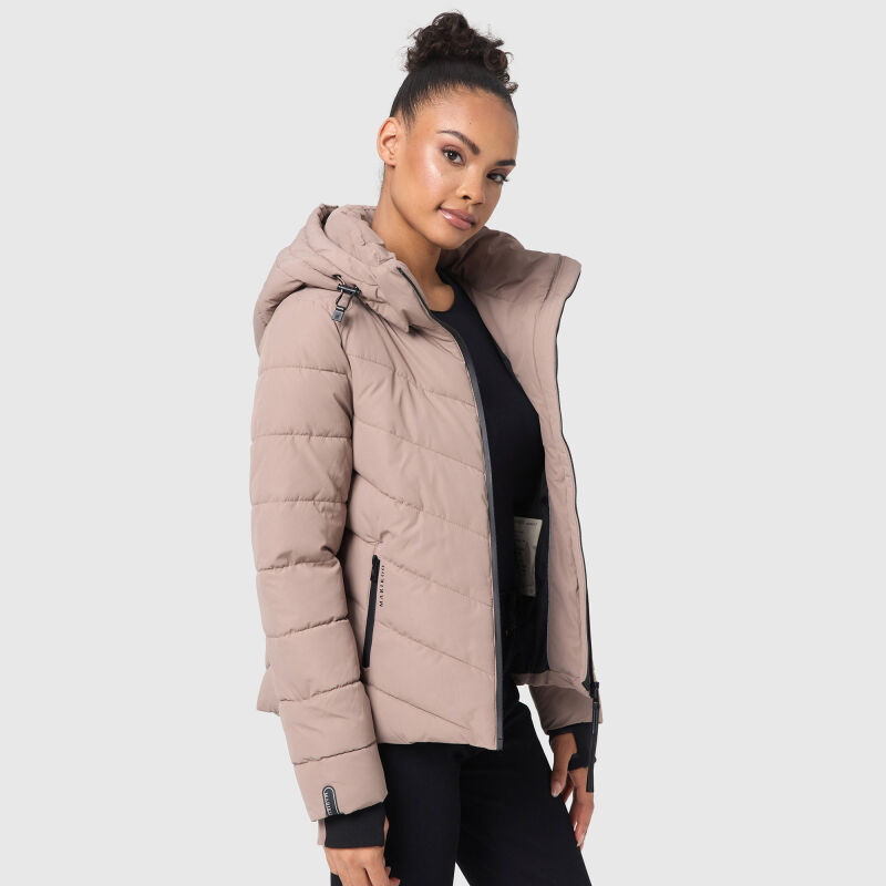 Marikoo Samuiaa XVI Damen Steppjacke B986 Taupe Grey Größe XL - Gr. 42