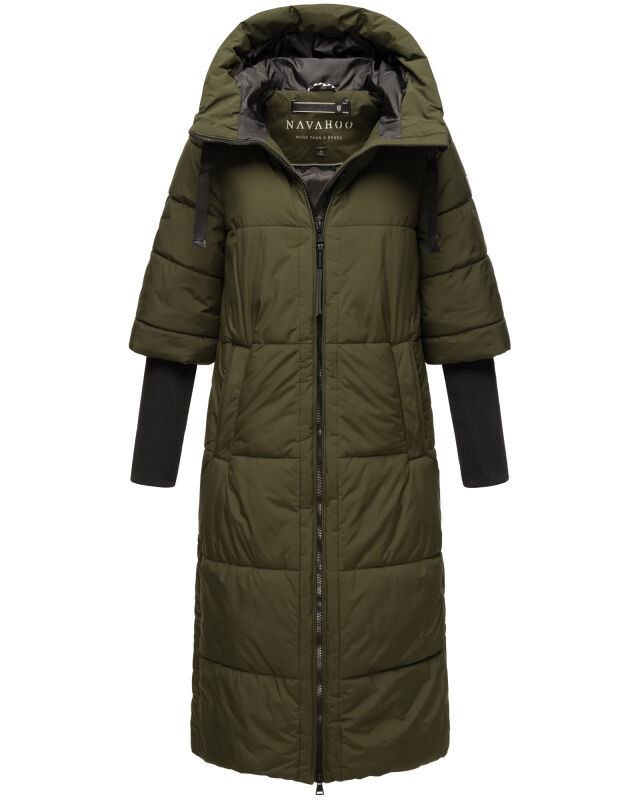 Navahoo Ciao Miau XIV Damen Winterjacke B988 Dark Olive Größe L - Gr. 40
