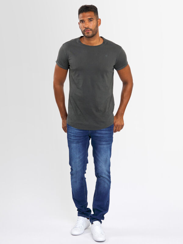 A. Salvarini Herren T-Shirt AS318 Dunkelgrau Größe S - Gr. S