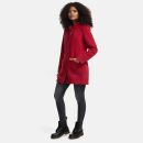 Marikoo Maikoo Damen Mantel mit Kapuze Trenchcoat Jacke B819 Dark Red Größe S - Gr. 36