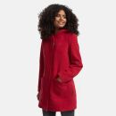 Marikoo Maikoo Damen Mantel mit Kapuze Trenchcoat Jacke B819 Dark Red Größe S - Gr. 36