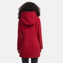 Marikoo Maikoo Damen Mantel mit Kapuze Trenchcoat Jacke B819 Dark Red Größe S - Gr. 36