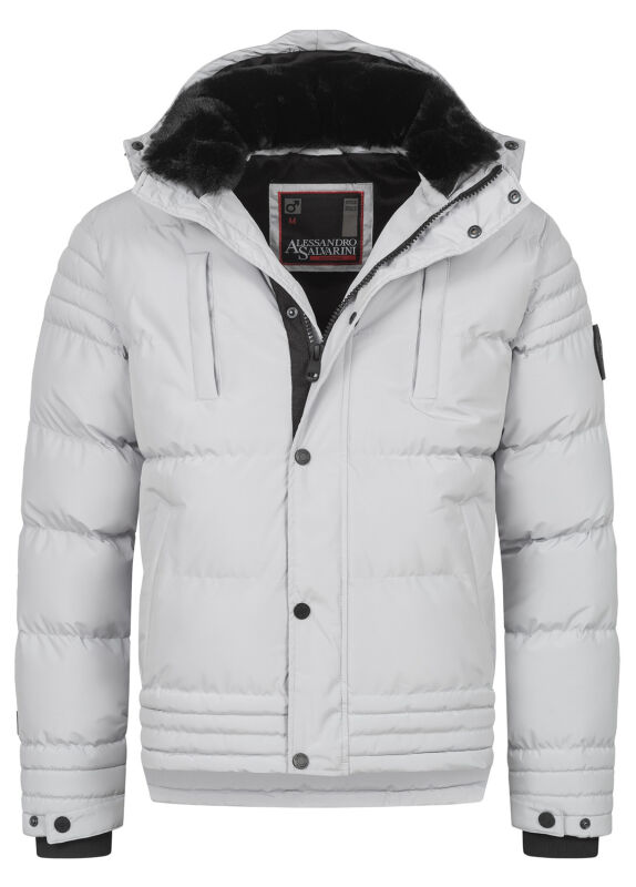 Alessandro Salvarini Herren Winterjacke O281 Grau Größe S - Gr. S