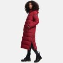 Navahoo Isalie Damen lange Winter Steppjacke Wintermantel B872 Dark Red Größe L - Gr. 40
