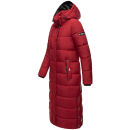 Navahoo Isalie Damen lange Winter Steppjacke Wintermantel B872 Dark Red Größe L - Gr. 40