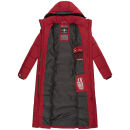 Navahoo Isalie Damen lange Winter Steppjacke Wintermantel B872 Dark Red Größe L - Gr. 40