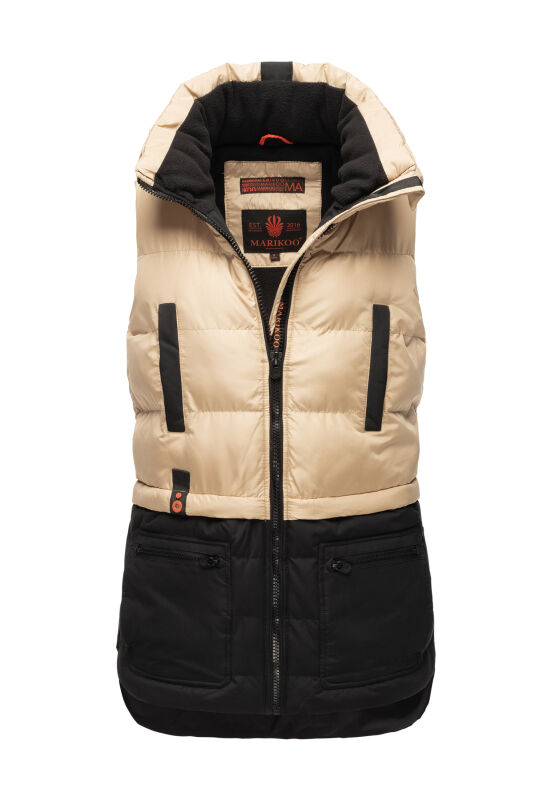 Marikoo Kiraraa Damen Weste B958 Beige-Schwarz Größe XL - Gr. 42