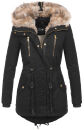 Navahoo Diamond Damen Winterjacke B648a Schwarz Größe XS - Gr. 34