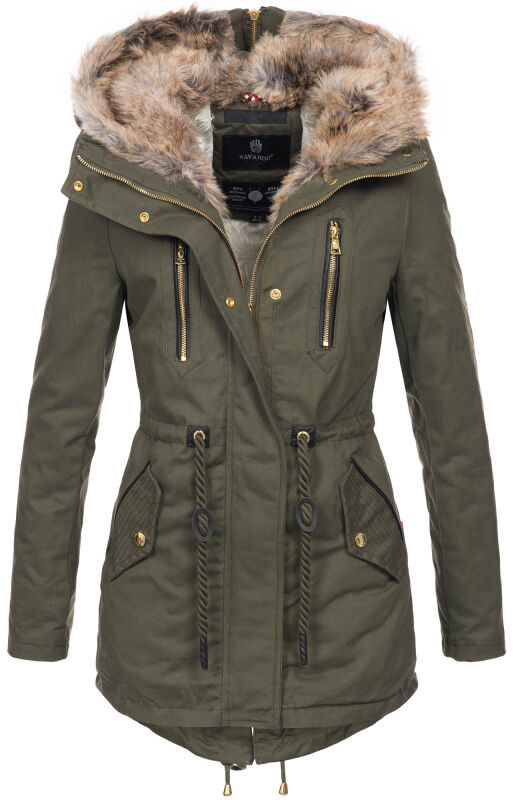 Navahoo Diamond Damen Winterjacke B648a Gruen Größe M - Gr. 38