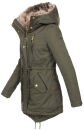 Navahoo Diamond Damen Winterjacke B648a Gruen Größe M - Gr. 38