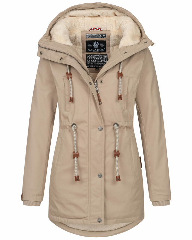 Navahoo Ireliaa Damen Winterjacke B991 Beige Größe M - Gr. 38
