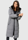 Marikoo Zuraraa XVI Damen lange Winterjacke B989 Grau Größe XS - Gr. 34