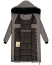 Marikoo Zuraraa XVI Damen lange Winterjacke B989 Grau Größe XS - Gr. 34