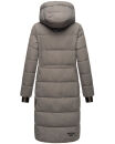 Marikoo Zuraraa XVI Damen lange Winterjacke B989 Grau Größe L - Gr. 40